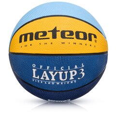 Koripallo Meteor Layup 3 sininen/keltainen/vihreä hinta ja tiedot | Koripallot | hobbyhall.fi