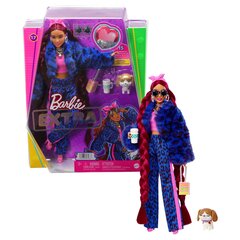 Barbie® Extra -nukke sininen leopardipuku HHN09 hinta ja tiedot | Tyttöjen lelut | hobbyhall.fi
