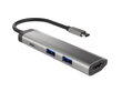 Adapteris Natec Multi-Port Fowler Slim, USB Type-C hinta ja tiedot | Adapterit | hobbyhall.fi