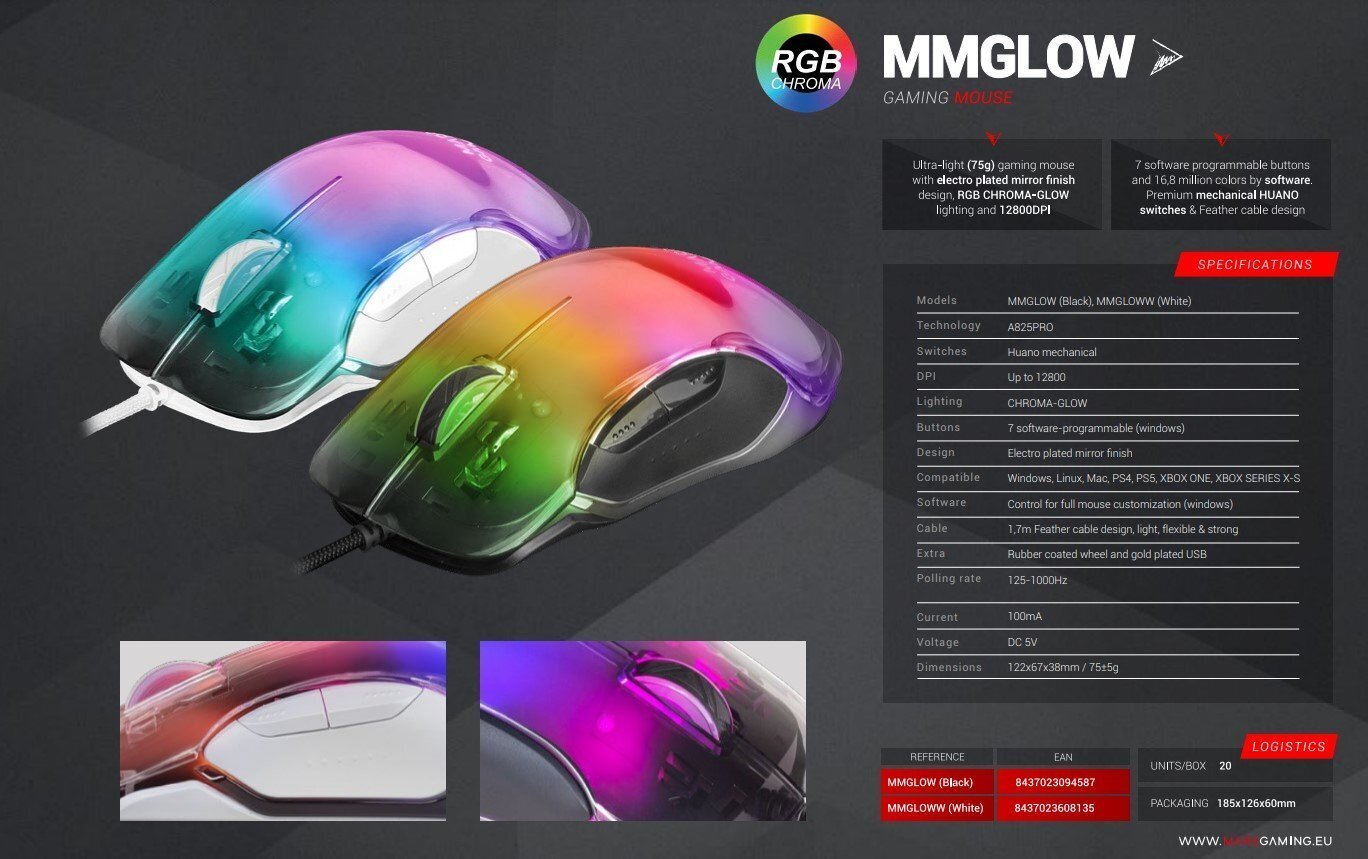 Mars Gaming MMGLOW hinta ja tiedot | Hiiret | hobbyhall.fi