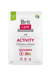 Brit Care kaikenrotuisille aktiivisille koirille, sisältää kanaa ja hyönteisiä, 3 kg hinta ja tiedot | Koiran kuivaruoka | hobbyhall.fi