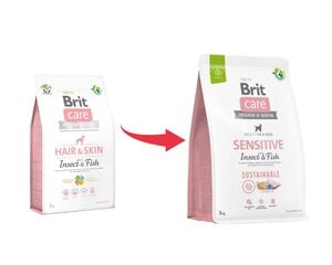 Brit Care kaikenrotuisille aikuisille koirille, hyönteisiä ja kalaa, 3 kg hinta ja tiedot | Koiran kuivaruoka | hobbyhall.fi