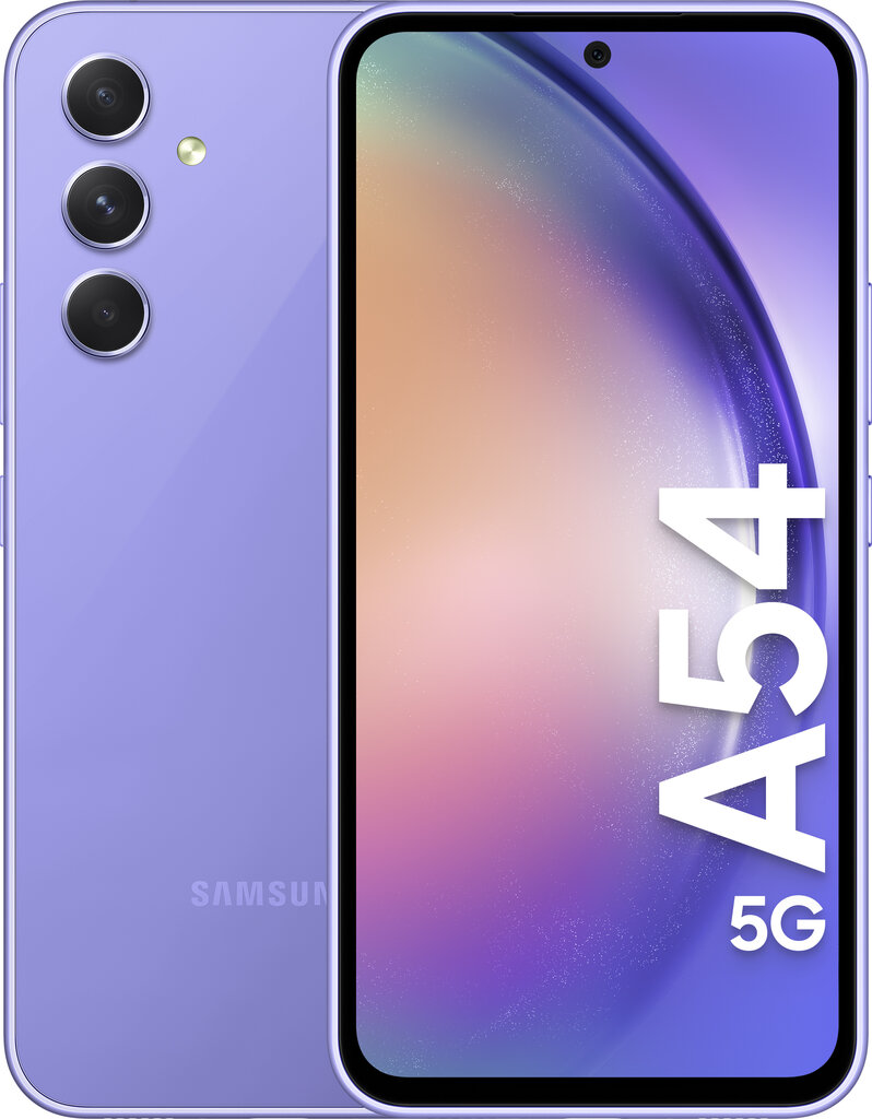 Samsung Galaxy A54 5G 8/128GB Light Violet SM-A546BLVCEUE hinta ja tiedot | Matkapuhelimet | hobbyhall.fi