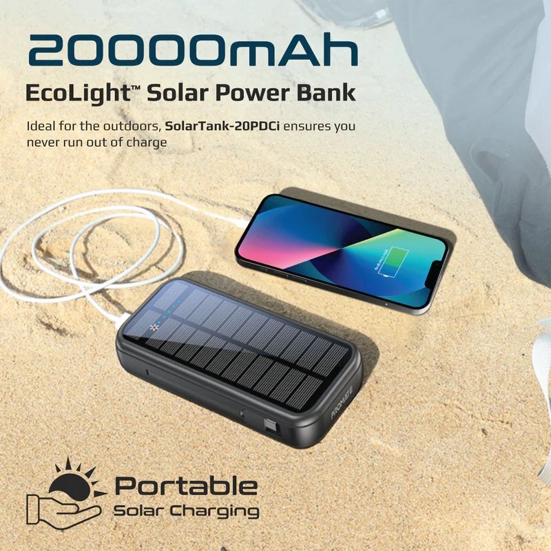 Promate SolarTank-20PDCi 20000mAh hinta ja tiedot | Varavirtalähteet | hobbyhall.fi