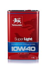 Wolver Super Light synteettinen moottoriöljy, 10W-40, 4L hinta ja tiedot | Moottoriöljyt | hobbyhall.fi