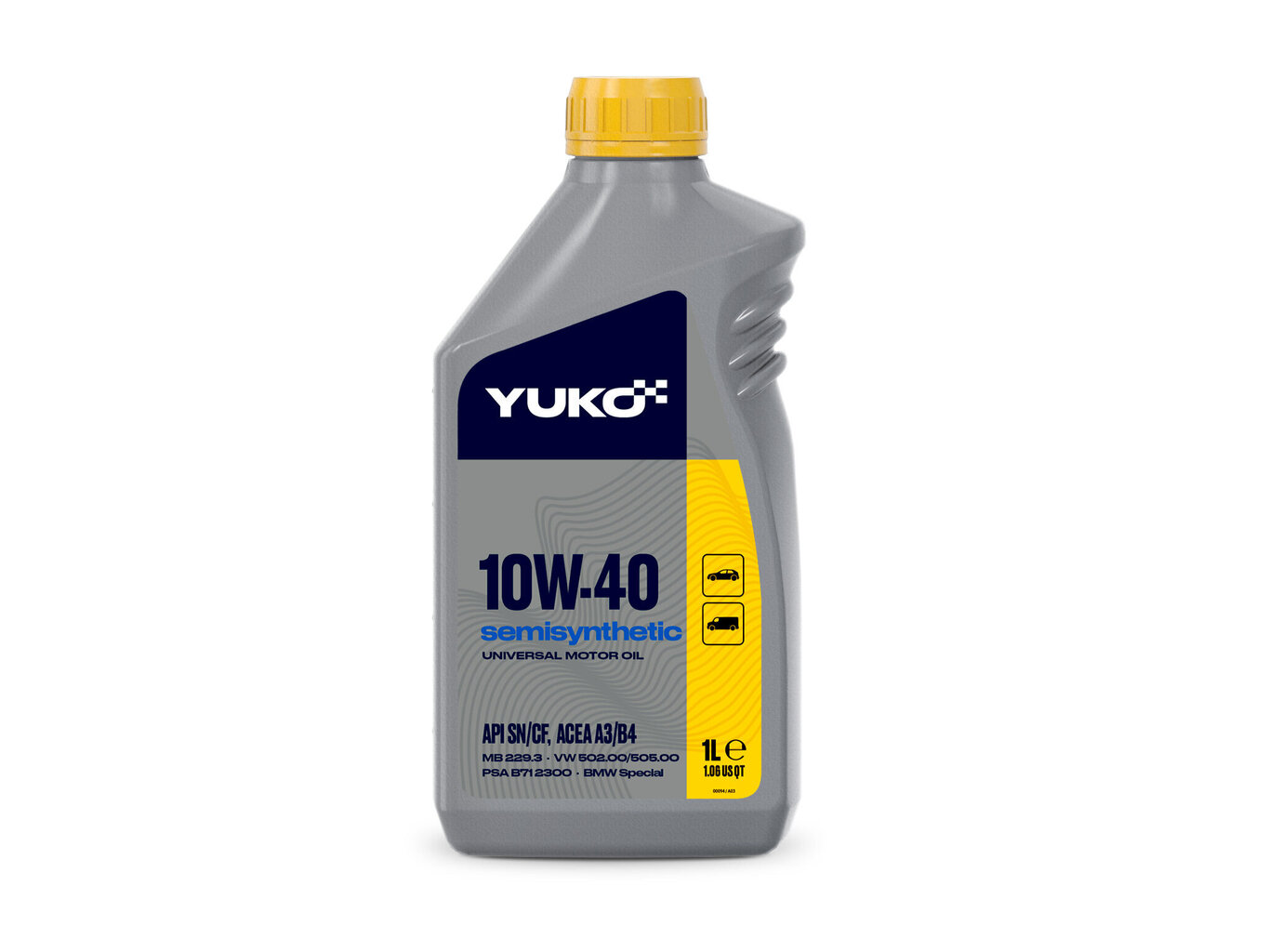 Yuko Semisynthetic puolisynteettinen moottoriöljy, 10W-40, 1L hinta ja tiedot | Moottoriöljyt | hobbyhall.fi