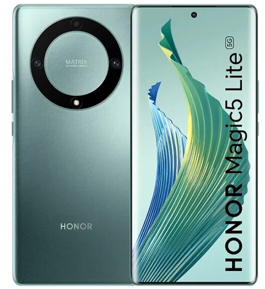 Honor Magic5 Lite 5G 6/128GB Emerald Green 5109AMAC hinta ja tiedot | Matkapuhelimet | hobbyhall.fi