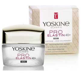 Kiinteyttävä yövoide kasvoille Yoskine Classic Pro Elastin 40+, 50 ml hinta ja tiedot | Yoskine Hajuvedet ja kosmetiikka | hobbyhall.fi