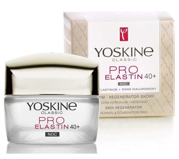 Kiinteyttävä yövoide kasvoille Yoskine Classic Pro Elastin 40+, 50 ml hinta ja tiedot | Kasvovoiteet | hobbyhall.fi