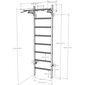 Voimisteluseinä BenchK 221W+A204, valkoinen/ruskea hinta ja tiedot | Puolapuut ja voimisteluseinät | hobbyhall.fi