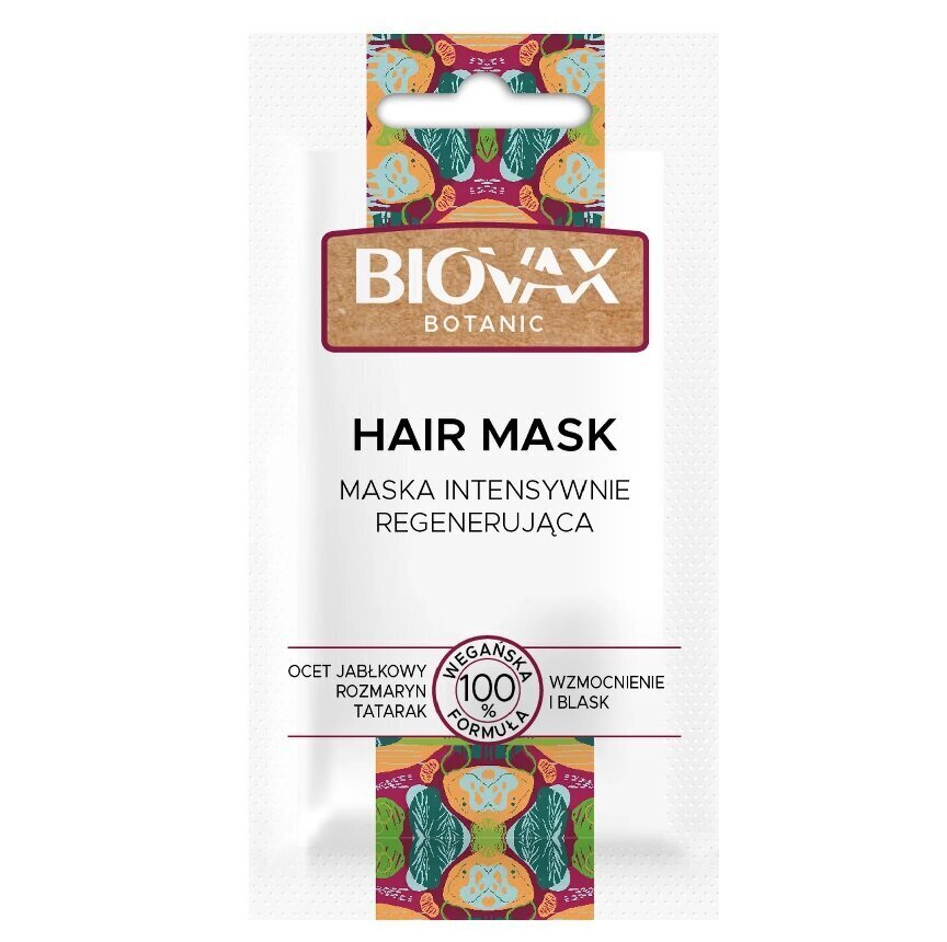 Intensiivisesti palauttava hiusnaamio omenaviinietikalla L'biotica Biovax Botanic Hair Mask, 20ml hinta ja tiedot | Hiusnaamiot, öljyt ja seerumit | hobbyhall.fi