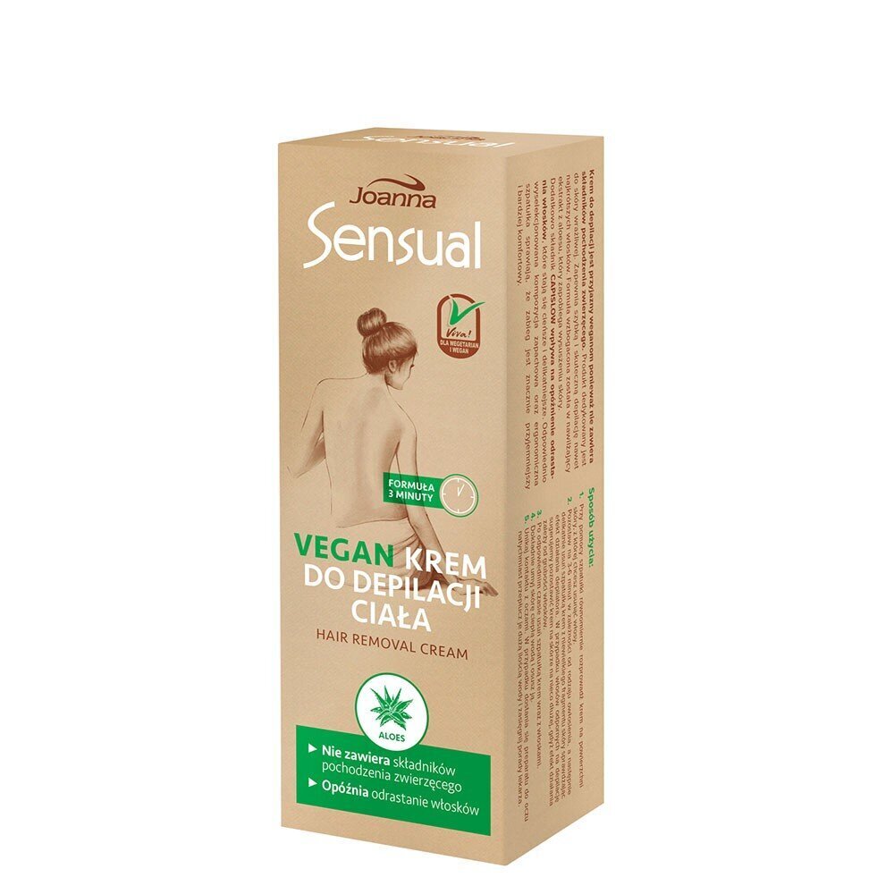 Karvanpoistovoide Aloe Veralla Joanna Sensual Vegan Body, 100g hinta ja tiedot | Karvanpoistoaineet | hobbyhall.fi