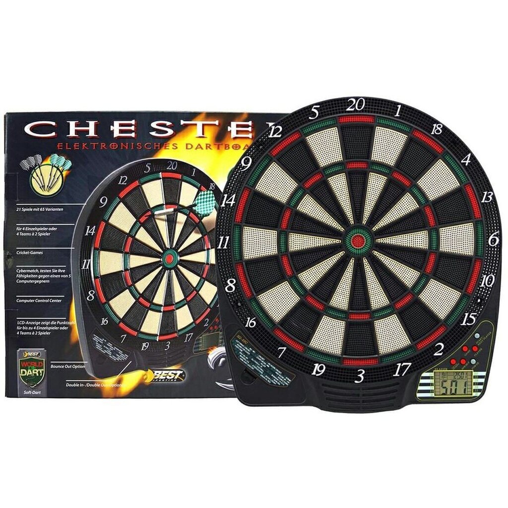 Elektroninen tikkataulu Best Sporting Dart Chester, musta hinta ja tiedot | Darts | hobbyhall.fi