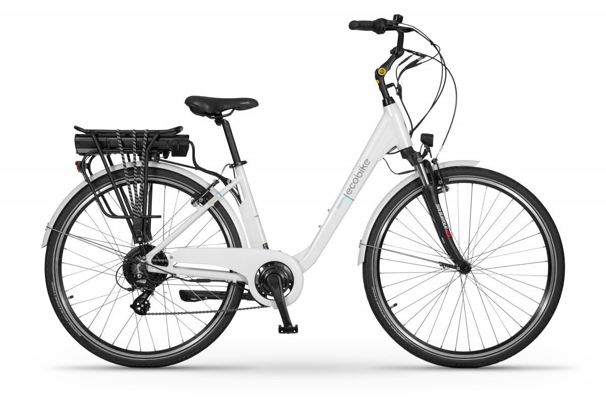 Ecobike Traffic 17,5 Ah LG, valkoisen värinen sähköpyörä hinta ja tiedot | Sähköpyörät | hobbyhall.fi