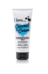 I Love Coconut & Cream Hellävarainen käsivoide 75 ml hinta ja tiedot | Vartalovoiteet ja -emulsiot | hobbyhall.fi
