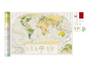 Geograghy World Raaputettava matkakartta hinta ja tiedot | Maailmankartat | hobbyhall.fi