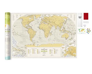 Geograghy World Raaputettava matkakartta hinta ja tiedot | Maailmankartat | hobbyhall.fi