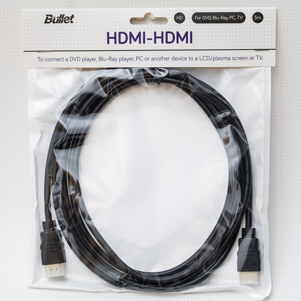 HDMI-HDMI -kaapeli, 3 m hinta ja tiedot | Kaapelit ja adapterit | hobbyhall.fi