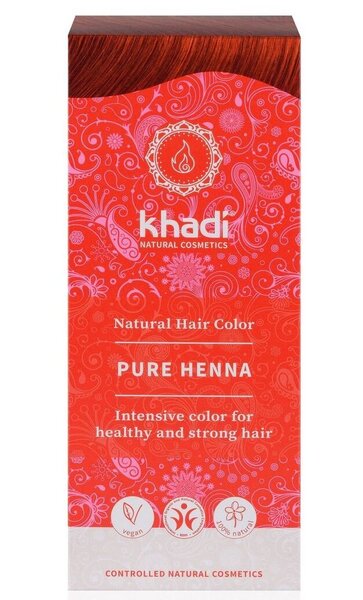 Luonnollinen hiusväri Khadi 150 g, Pure Henna, punainen