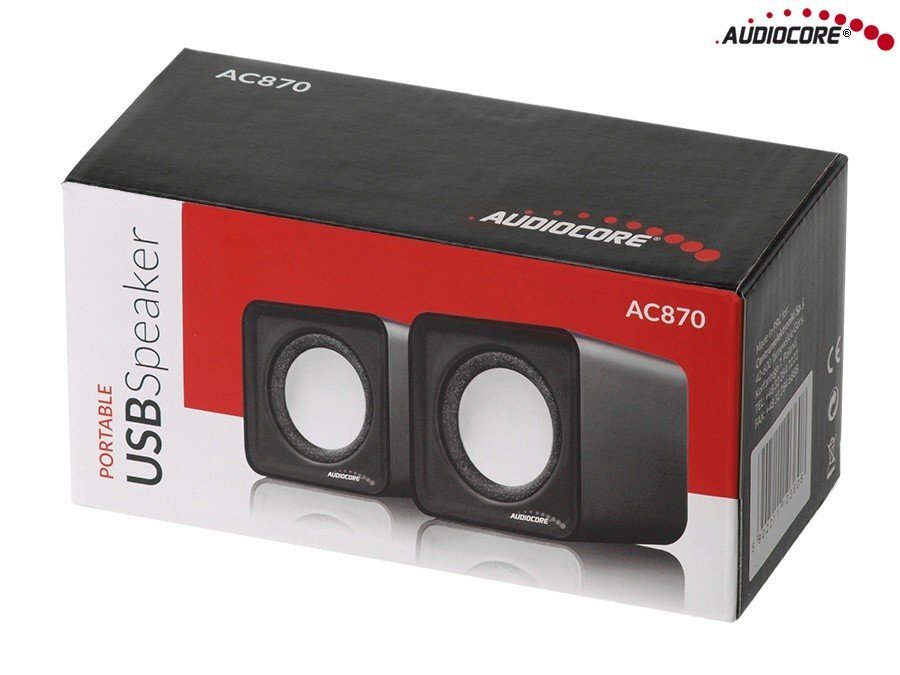 Audiocore AC870B -tietokonekaiuttimet, musta hinta ja tiedot | Kaiuttimet | hobbyhall.fi