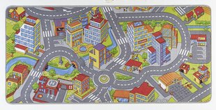 Hanse Home Play Smart City, 90 cm x 200 cm, harmaan värinen matto lastenhuoneeseen hinta ja tiedot | Isot matot | hobbyhall.fi