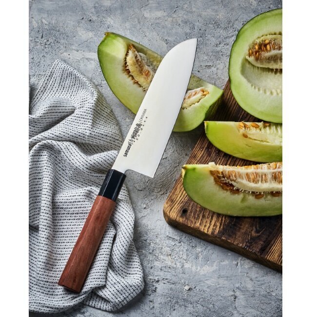 Santoku-veitsi Samura Okinava, 32,3 cm hinta ja tiedot | Veitset ja tarvikkeet | hobbyhall.fi