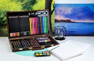 Ammattimainen piirustussarja puulaatikossa Artist Painter, 81 osaa hinta ja tiedot | Taide- ja askartelutarvikkeet | hobbyhall.fi