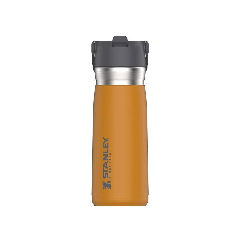 Termospullo pillillä The IceFlow Flip Straw Water Bottle Go 0,65 l, sahraminkeltainen hinta ja tiedot | Termoskannut ja termosmukit | hobbyhall.fi