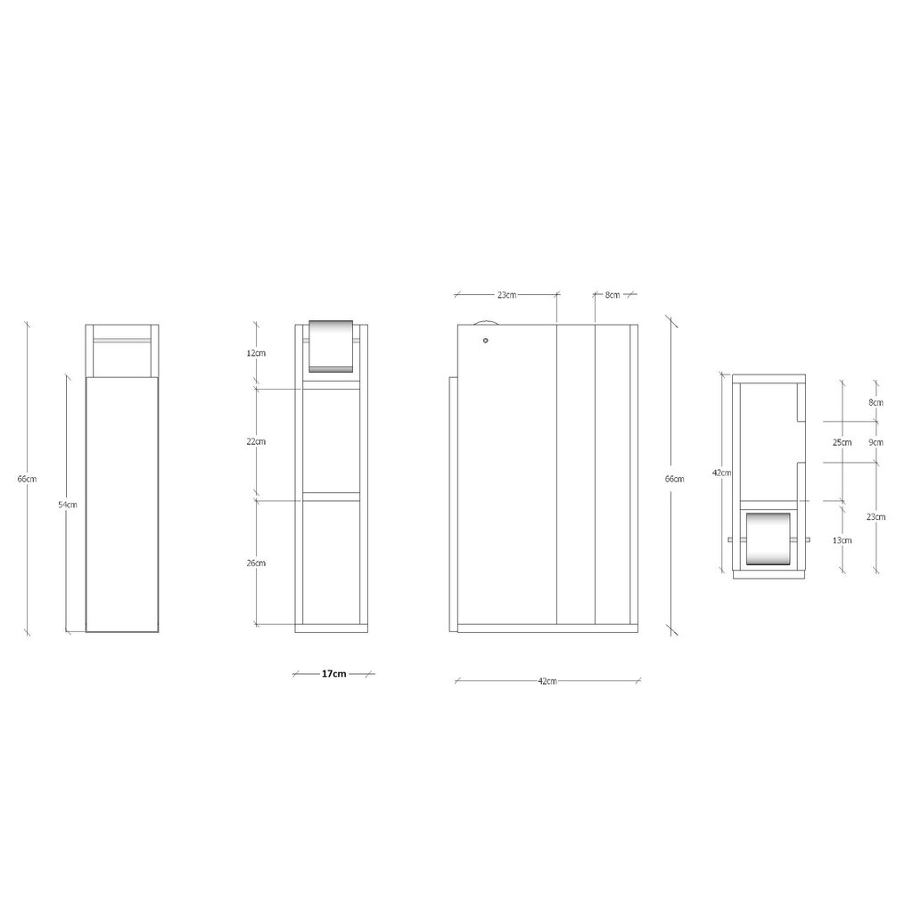 Kalune Design 793 kylpyhuonekaappi, valkoinen hinta ja tiedot | Kylpyhuonekaapit | hobbyhall.fi