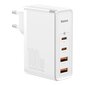 Baseus GaN CCGAN2P-L02 matkalaturi 2 x USB / 2 x USB-C / 100W / 5A valkoinen hinta ja tiedot | Puhelimen laturit | hobbyhall.fi