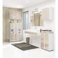 NORE Fin -kylpyhuonekaappi, 2 ovea, 140 x 30 x 30 cm, valkoinen / musta hinta ja tiedot | Kylpyhuonekaapit | hobbyhall.fi