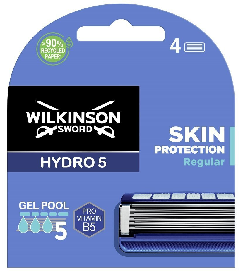 Ajopäät Wilkinson Sword Men Hydro5, 4 kpl hinta ja tiedot | Parranajo ja karvanpoisto | hobbyhall.fi