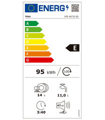 Astianpesukone Teka DFS46710 valkoinen (60 cm) hinta ja tiedot | Teka Koti ja keittiö | hobbyhall.fi
