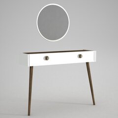 Konsolipöytä ja peilisetti Kalune Design Nadya Aynali, valkoinen hinta ja tiedot | Sivupöydät | hobbyhall.fi