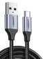 Ugreen US288 USB-C-kaapeli, QC3.0, alumiinipistoke, .0,25 m, musta hinta ja tiedot | Kaapelit ja adapterit | hobbyhall.fi