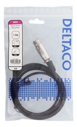 Deltaco XLR-2000, XLR, 3,5 mm, 1,5 m. hinta ja tiedot | Kaapelit ja adapterit | hobbyhall.fi