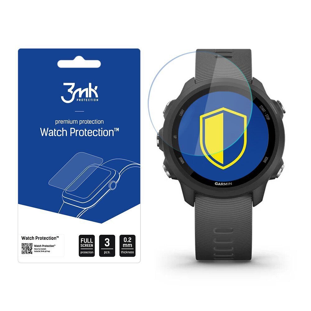 Garmin Forerunner 245 - 3mk Watch Protection™ v. FlexibleGlass Lite näytönsuoja hinta ja tiedot | Älykellojen ja aktiivisuusrannekkeiden lisätarvikkeet | hobbyhall.fi