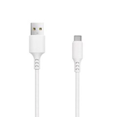 Setty cable USB - USB-C 1,0 m 3A white hinta ja tiedot | Puhelinkaapelit | hobbyhall.fi