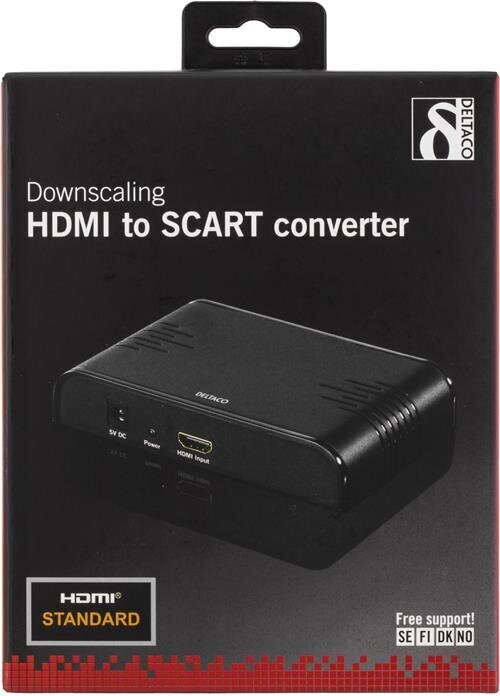 Deltaco HDMI-SCART2, HDMI, SCART hinta ja tiedot | Adapterit | hobbyhall.fi