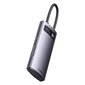 Keskitin 6in1 Baseus Metal Gleam Series, USB-C 3x USB 3.0 + USB-C PD + microSD/SD hinta ja tiedot | Adapterit | hobbyhall.fi