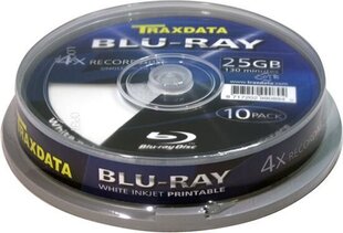 BD-R Traxdata Blu-ray 25 GB, 10 kpl hinta ja tiedot | Vinyylilevyt, CD-levyt, DVD-levyt | hobbyhall.fi