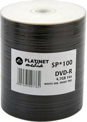 DVD-R Platinet, 4.7GB, 100kpl hinta ja tiedot | Vinyylilevyt, CD-levyt, DVD-levyt | hobbyhall.fi