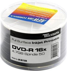 DVD Ritek DVD-R 4,7 GB, 50 kpl hinta ja tiedot | Vinyylilevyt, CD-levyt, DVD-levyt | hobbyhall.fi
