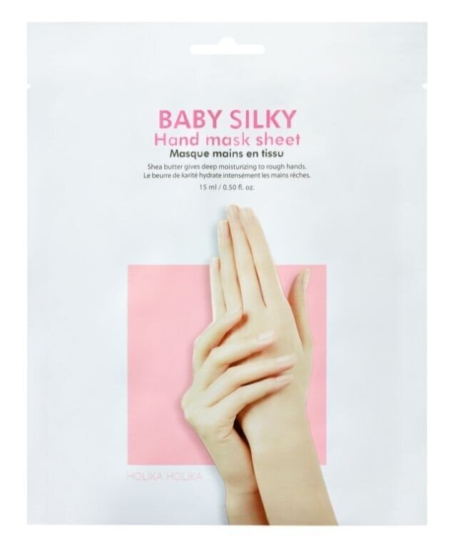 Restoratiivinen ja kosteuttava käsinaamio Holika Holika Baby Silky Hand Mask Sheet, 15.1 ml hinta ja tiedot | Vartalovoiteet ja -emulsiot | hobbyhall.fi