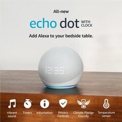 Echo dot 5 Watch White hinta ja tiedot | Kaiuttimet | hobbyhall.fi