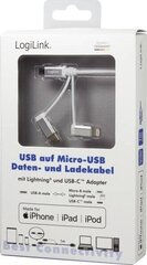 Logilink USB 2.0 cable, USB-A hinta ja tiedot | Kaapelit ja adapterit | hobbyhall.fi