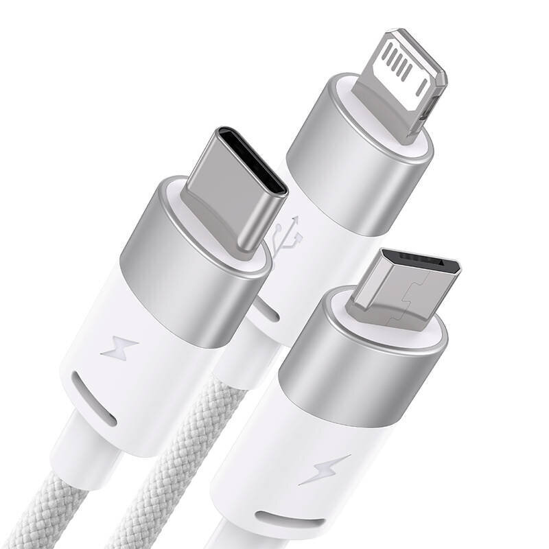 Pikalatauskaapeli Baseus StarSpeed Series, USB-C + Micro + Lightning 3.5A, 1.2m hinta ja tiedot | Puhelinkaapelit | hobbyhall.fi