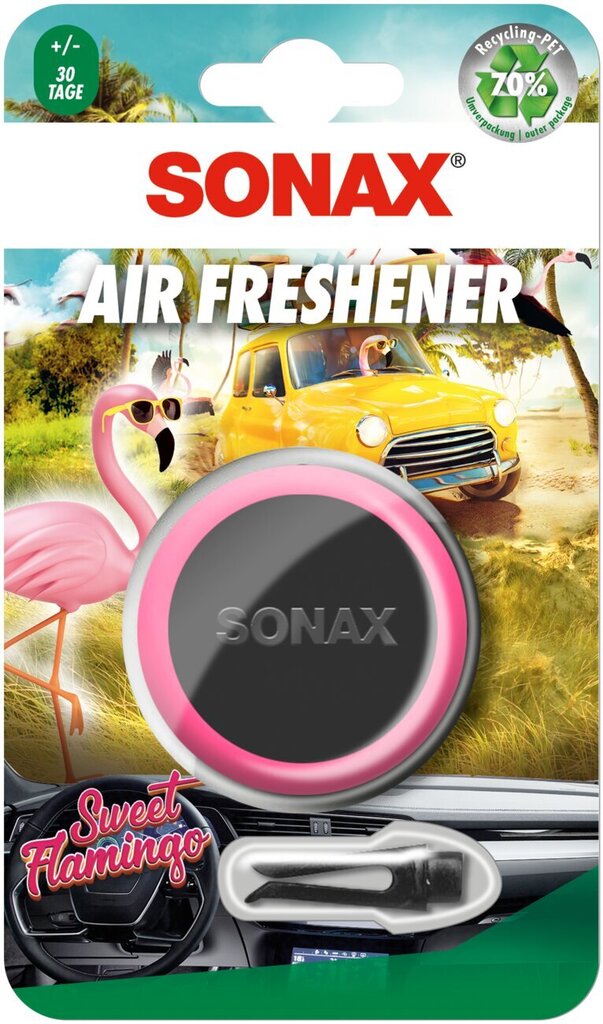 SONAX "Sweet Flamingo" -autonraikastin hinta ja tiedot | Ilmanraikastimet autoon | hobbyhall.fi