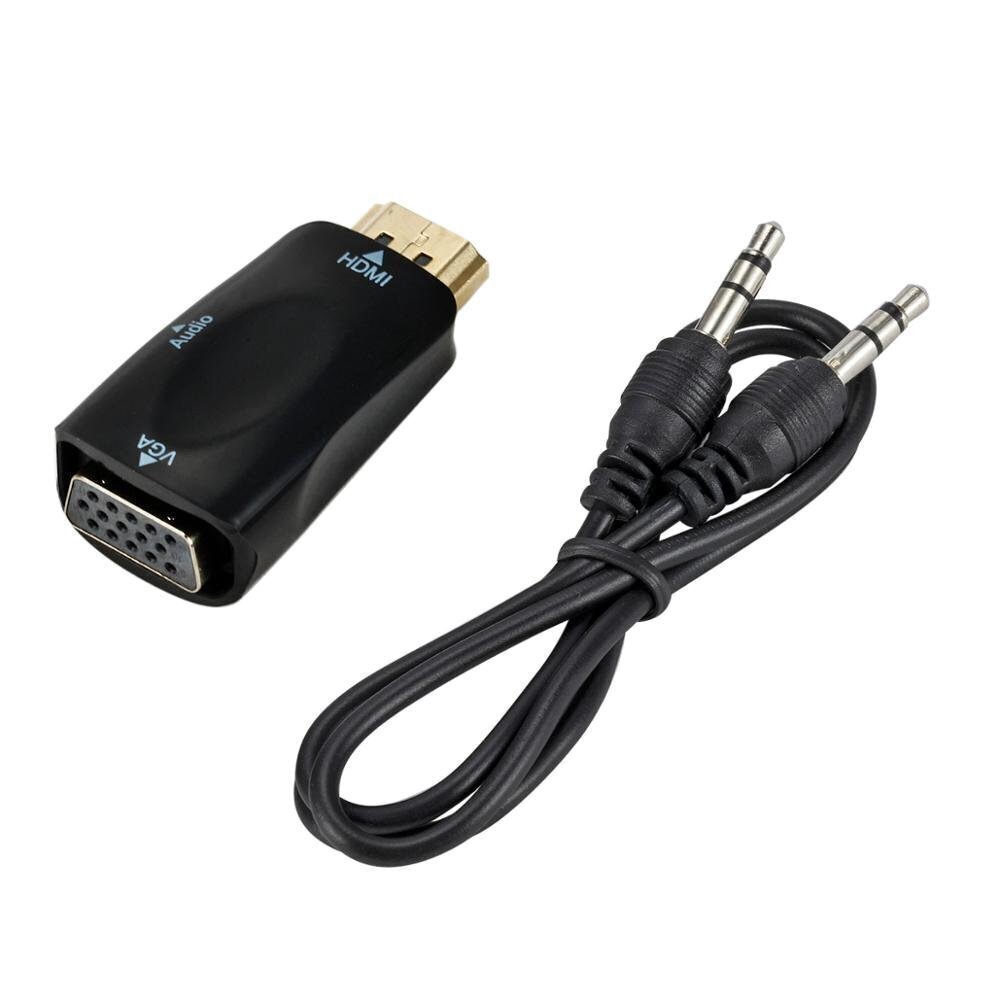 Roger Adapteri HDMI -> VGA (+ Audio), musta hinta ja tiedot | Kaapelit ja adapterit | hobbyhall.fi