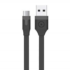 Litteä Type-C-kaapeli USB 2.0 2M 3A, Muvit Black. hinta ja tiedot | Muvit Piha ja puutarha | hobbyhall.fi